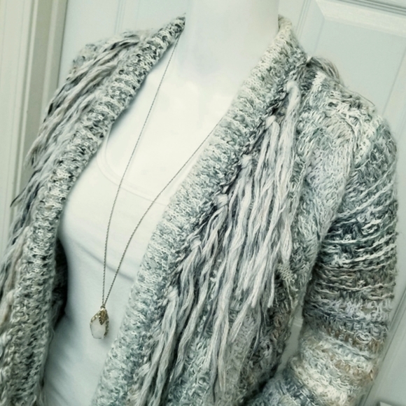 Free People Fringed Open Sweater Jacket - Picture 10 of 12